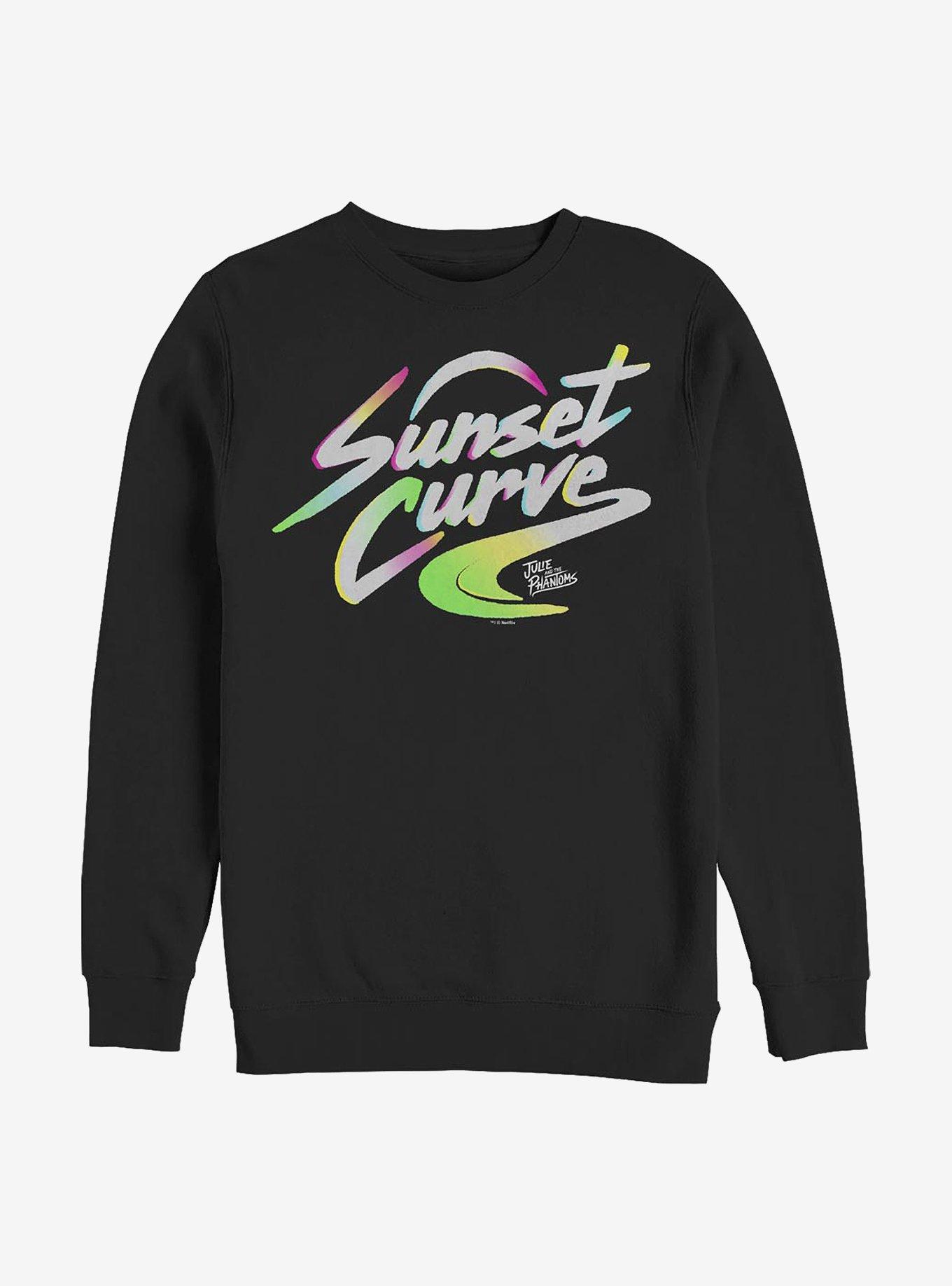 Julie And The Phantoms Sunset Curve Logo Crew Sweatshirt, BLACK, hi-res