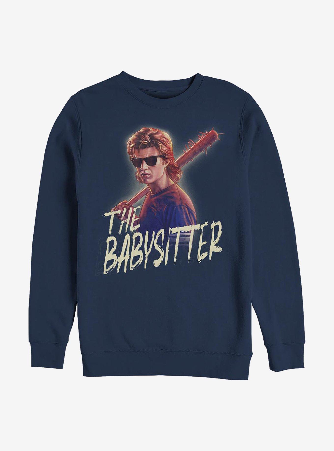 Stranger Things Steve The Babysitter Sweatshirt, NAVY, hi-res