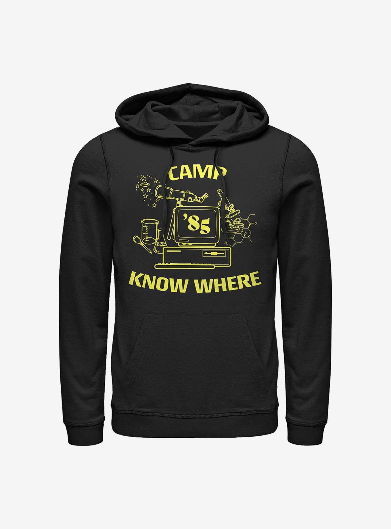 Stranger Things Camp Know Where Hoodie, BLACK, hi-res