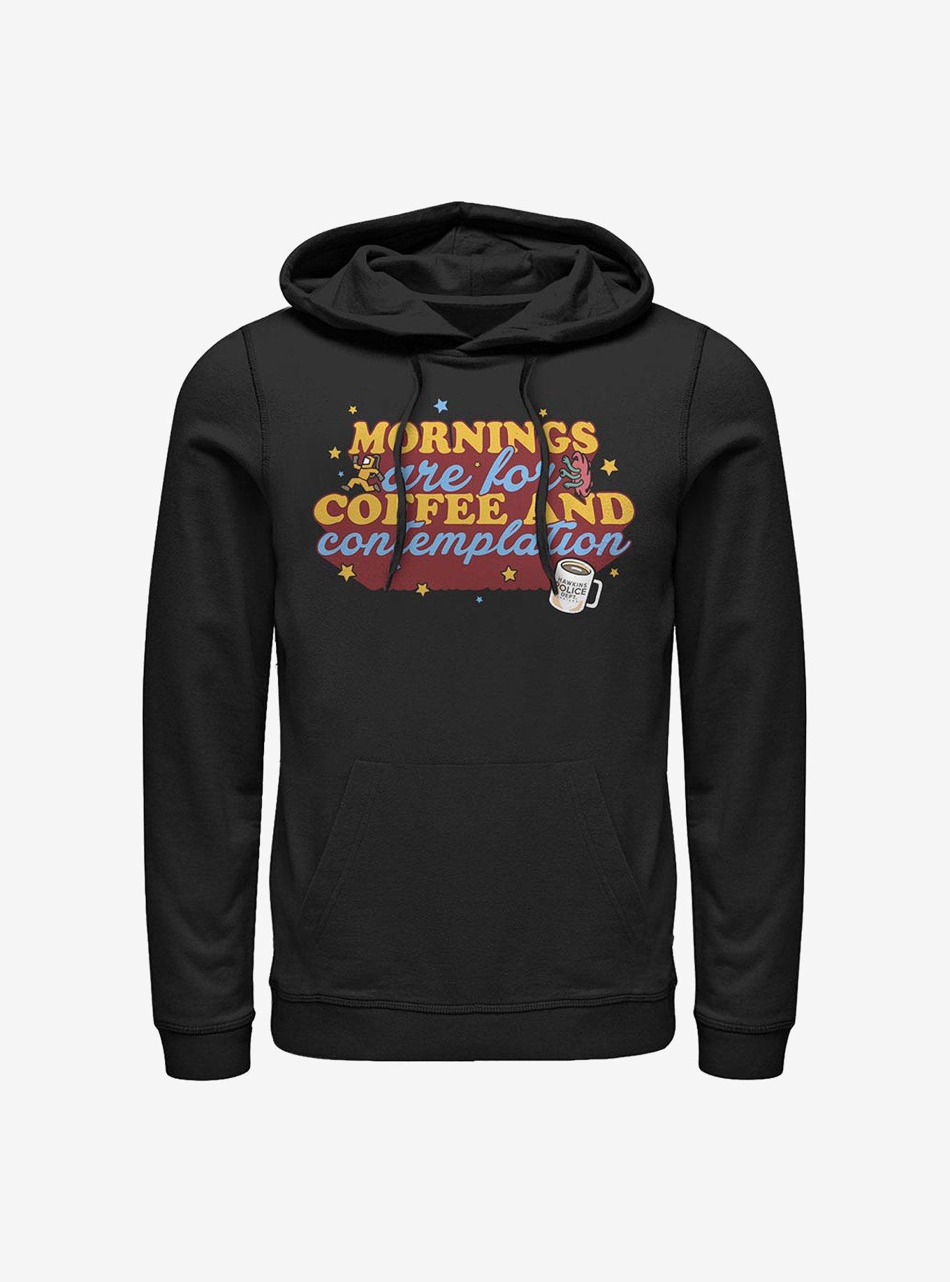 Stranger Things Coffee Contemplations Hoodie, BLACK, hi-res