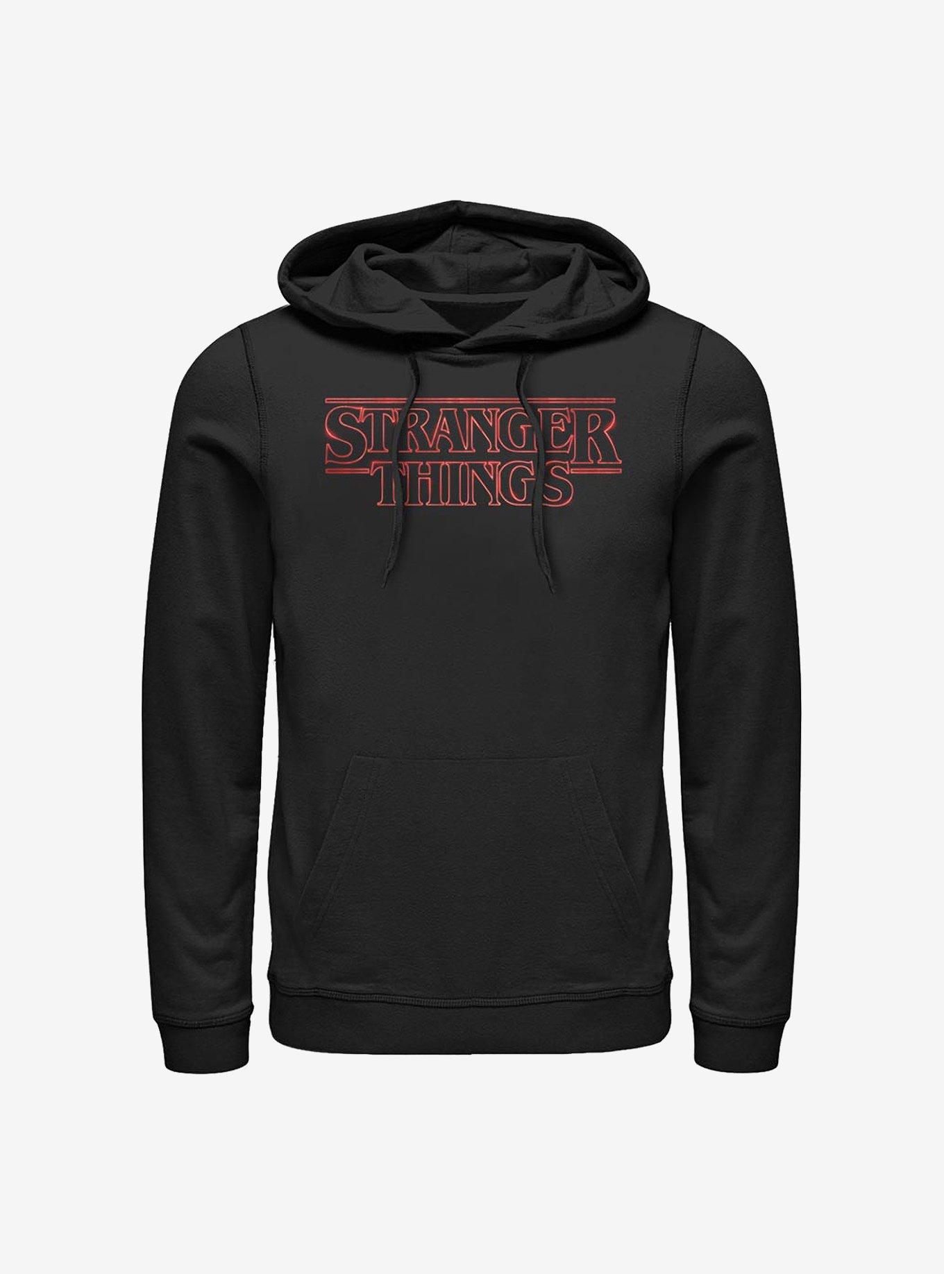 Stranger Things Stranger Neon Logo Hoodie, BLACK, hi-res