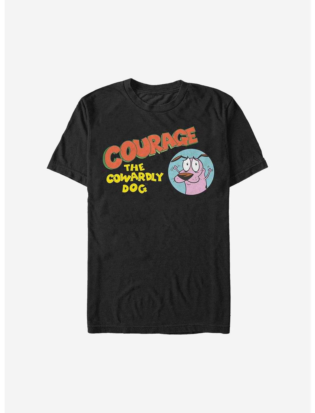 Courage The Cowardly Dog Courage Logo T-Shirt, BLACK, hi-res