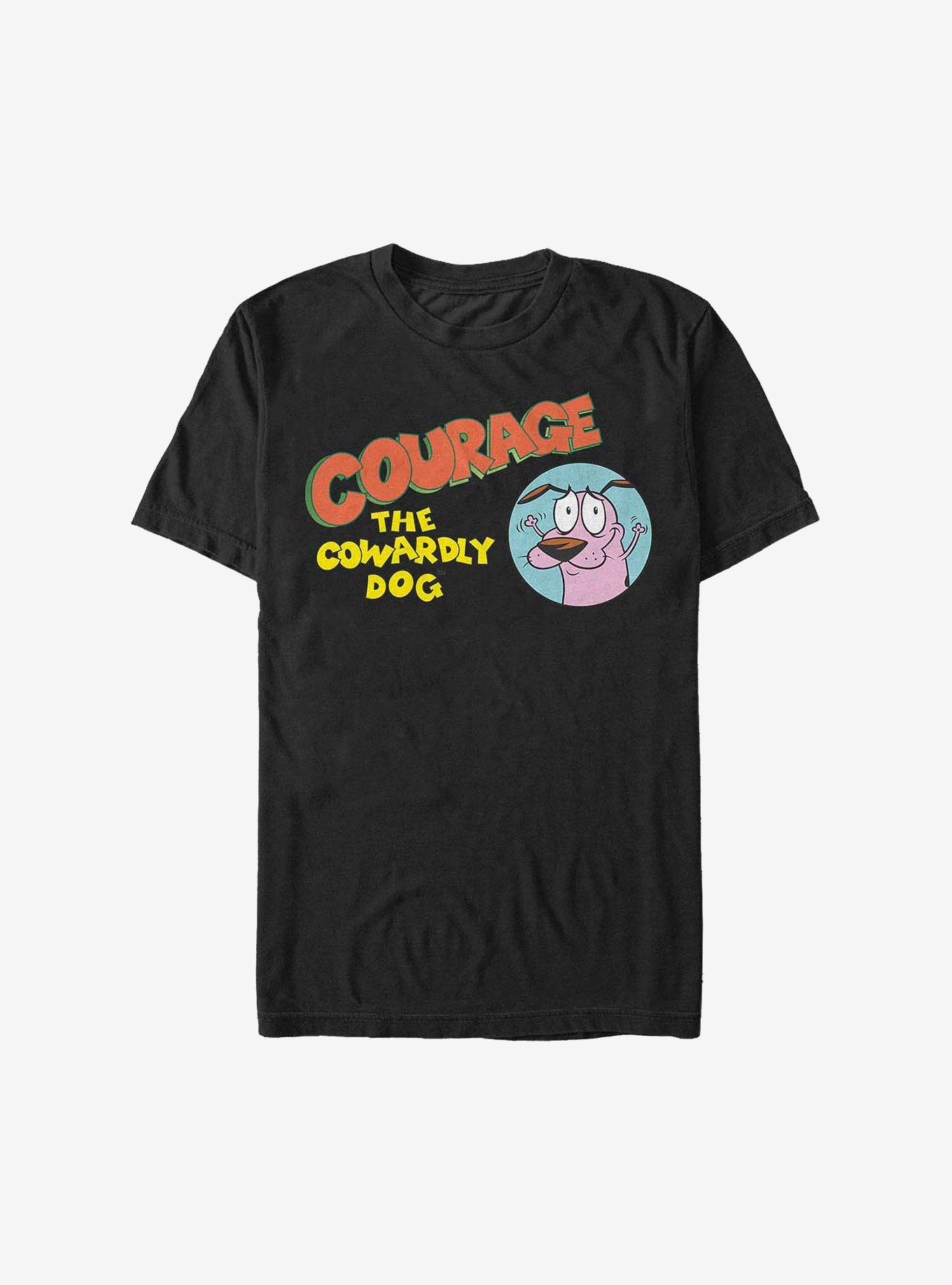 Courage The Cowardly Dog Courage Logo T-Shirt, BLACK, hi-res