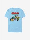 Courage The Cowardly Dog Logo Scene T-Shirt, LT BLUE, hi-res