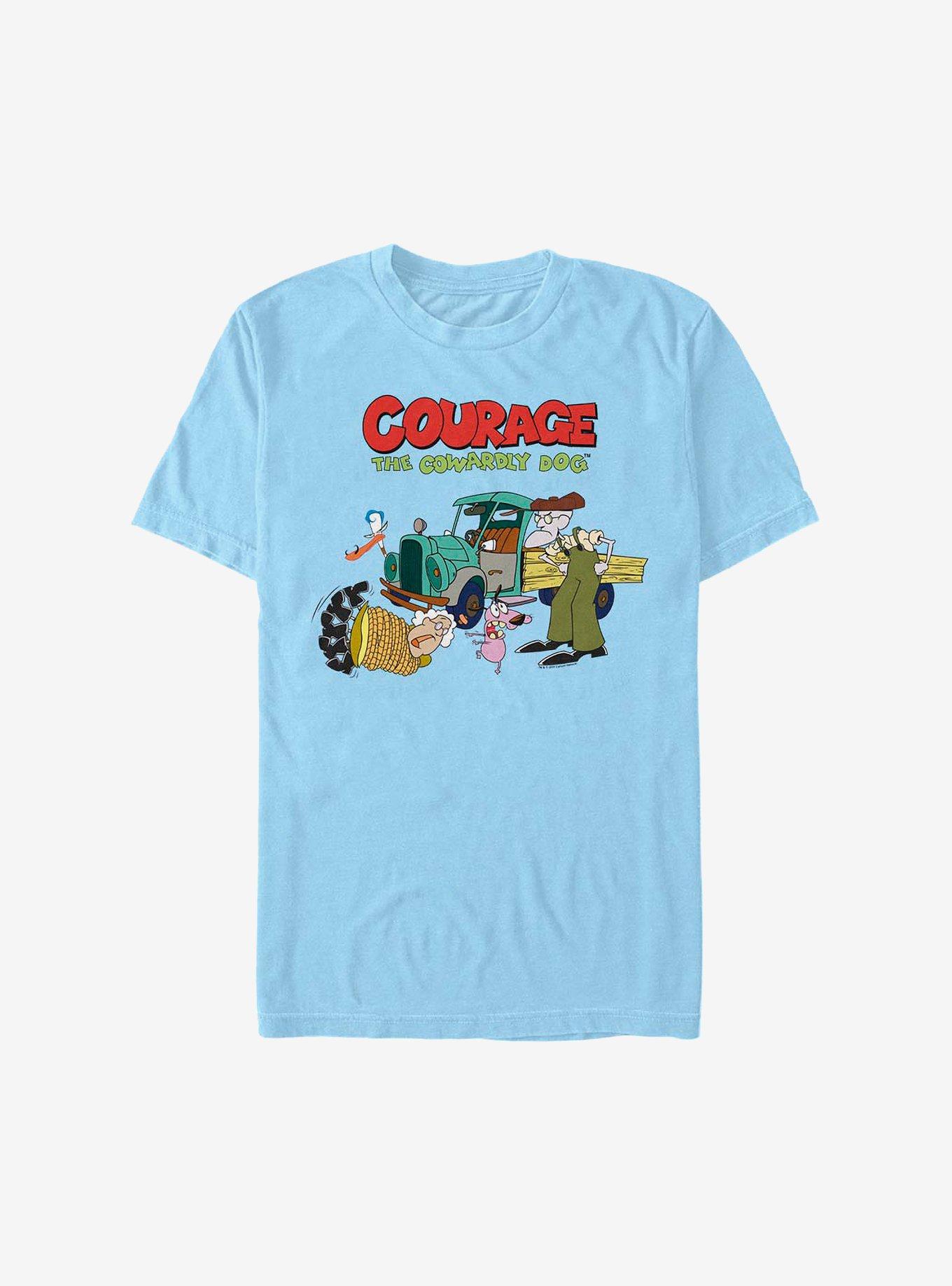 Courage The Cowardly Dog Logo Scene T-Shirt, , hi-res