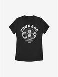 Courage The Cowardly Dog Courage Badge Womens T-Shirt, BLACK, hi-res