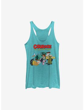 Courage The Cowardly Dog Logo Scene Womens Tank Top, , hi-res