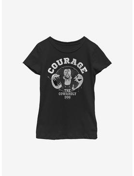 Courage The Cowardly Dog Courage Badge Youth Girls T-Shirt, , hi-res