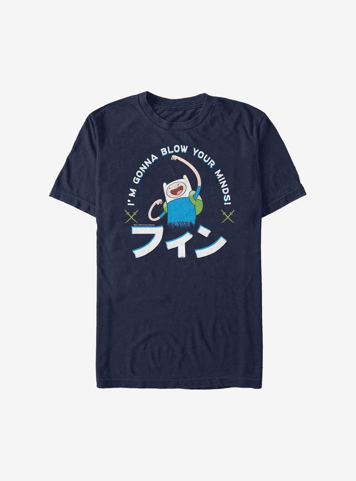 Adventure Time Finn I'm Gonna Blow Your Minds T-Shirt, NAVY, hi-res