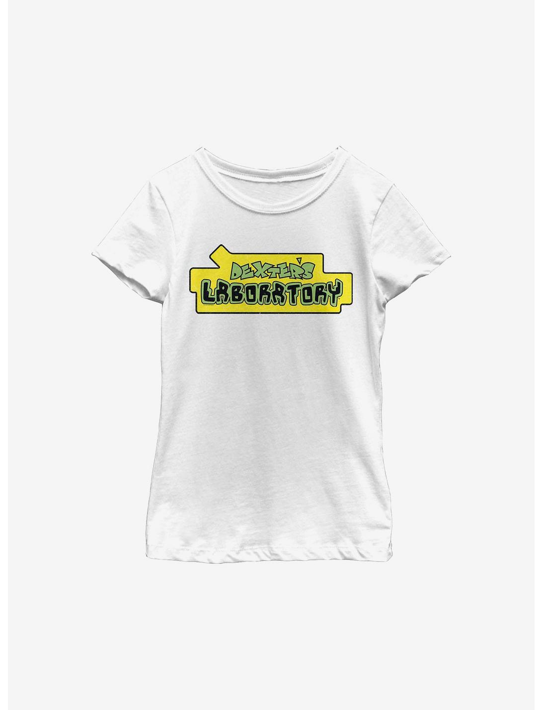 Dexter's Laboratory Logo Youth Girls T-Shirt, WHITE, hi-res