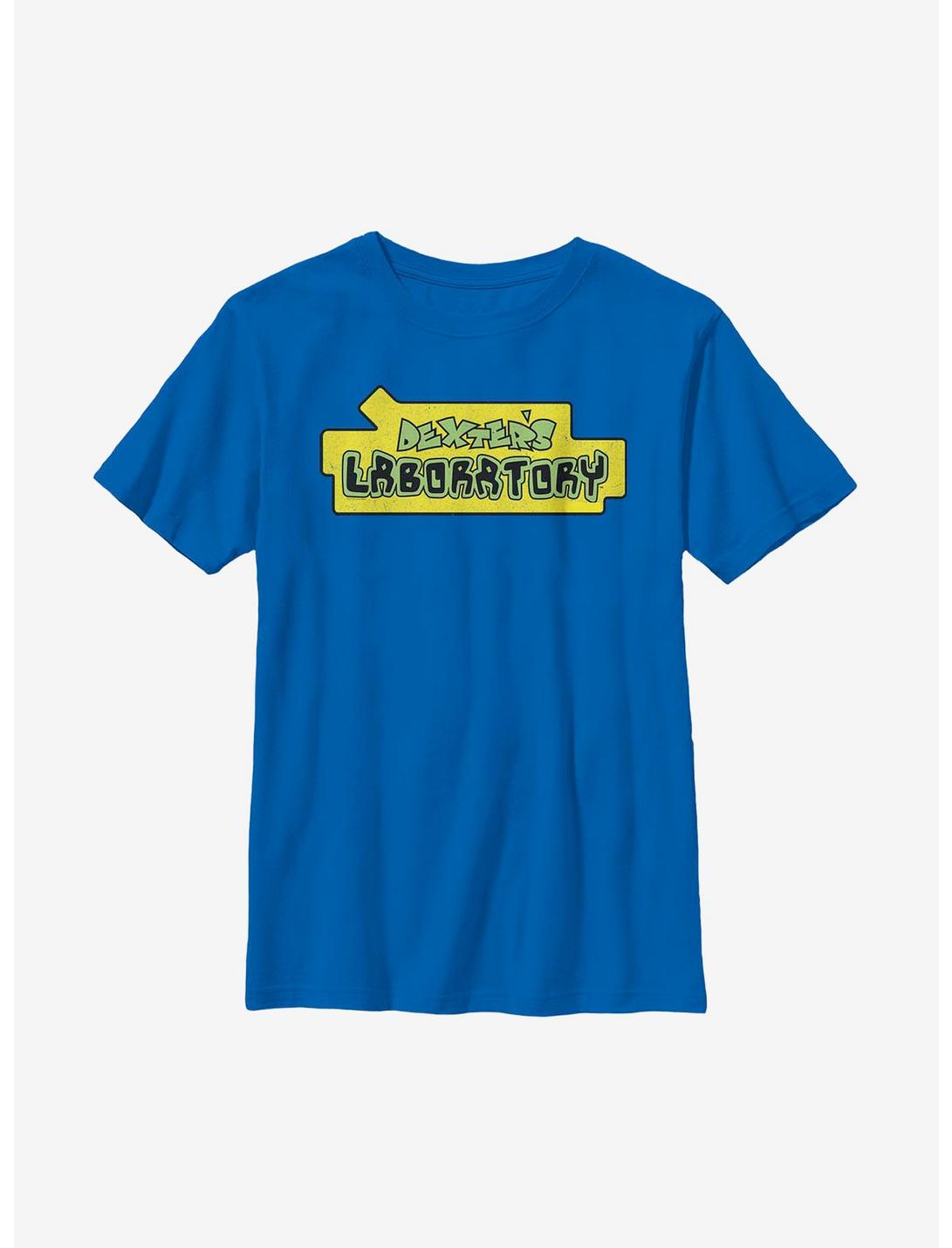 Dexter's Laboratory Logo Youth T-Shirt, ROYAL, hi-res