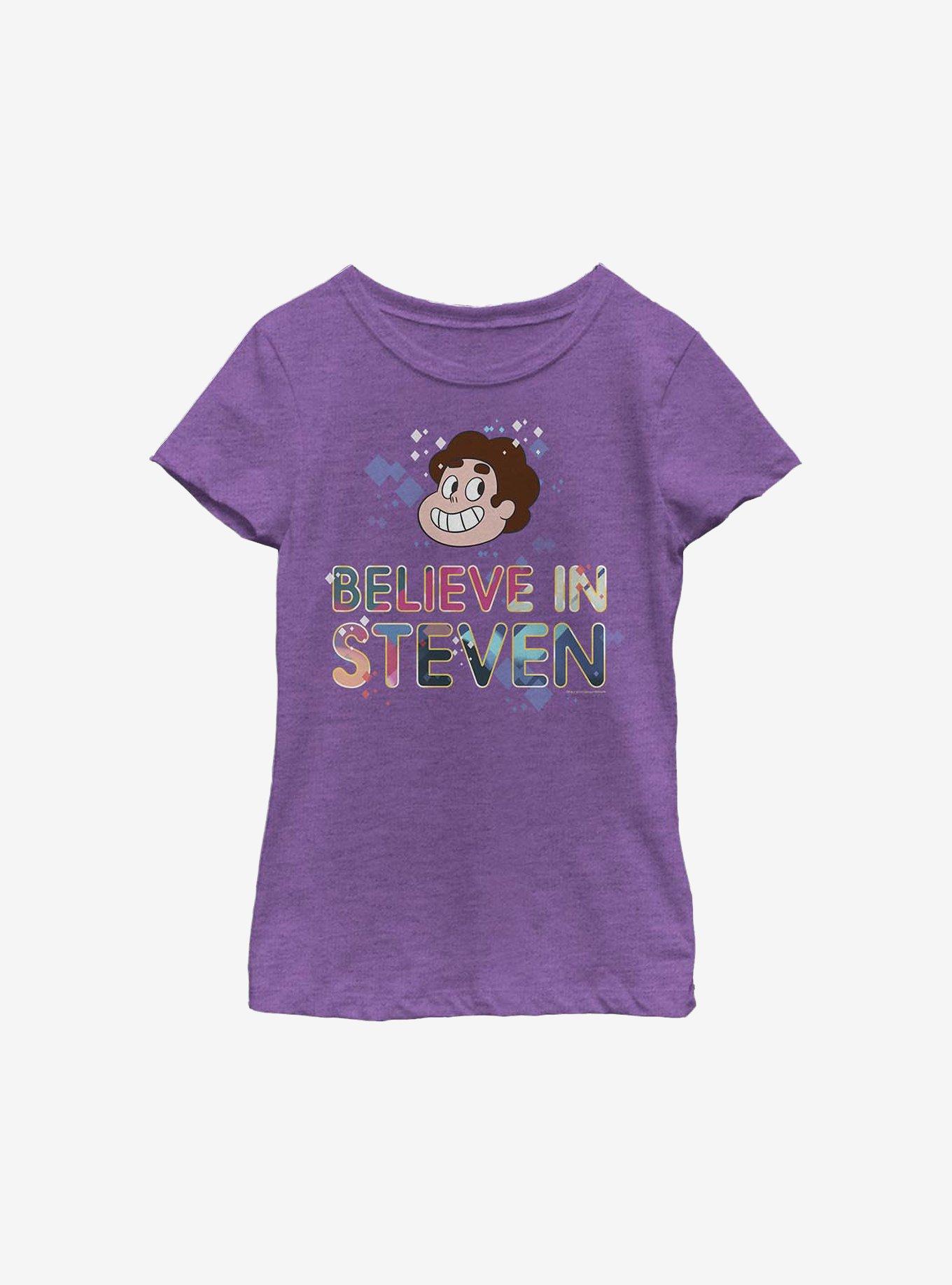 Steven Universe Believe Steve Youth Girls T-Shirt, PURPLE BERRY, hi-res