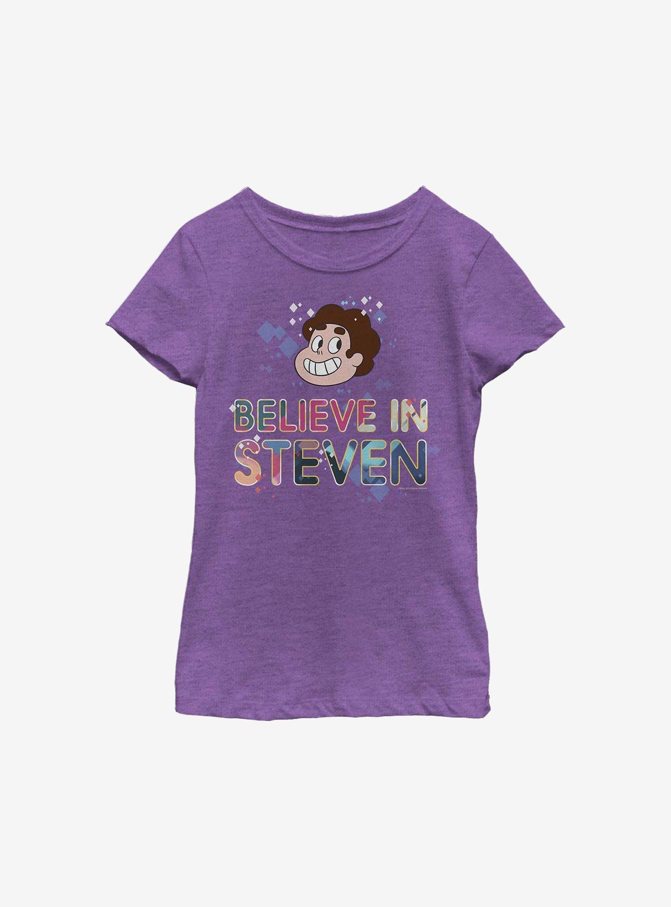 Steven Universe Believe Steve Youth Girls T-Shirt, PURPLE BERRY, hi-res