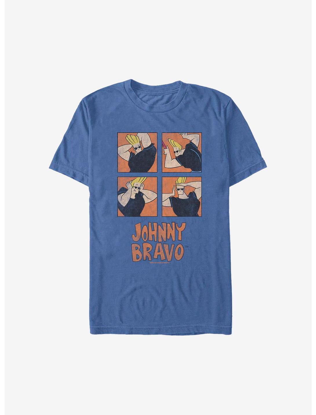 Johnny Bravo Many Faces T-Shirt, ROYAL, hi-res