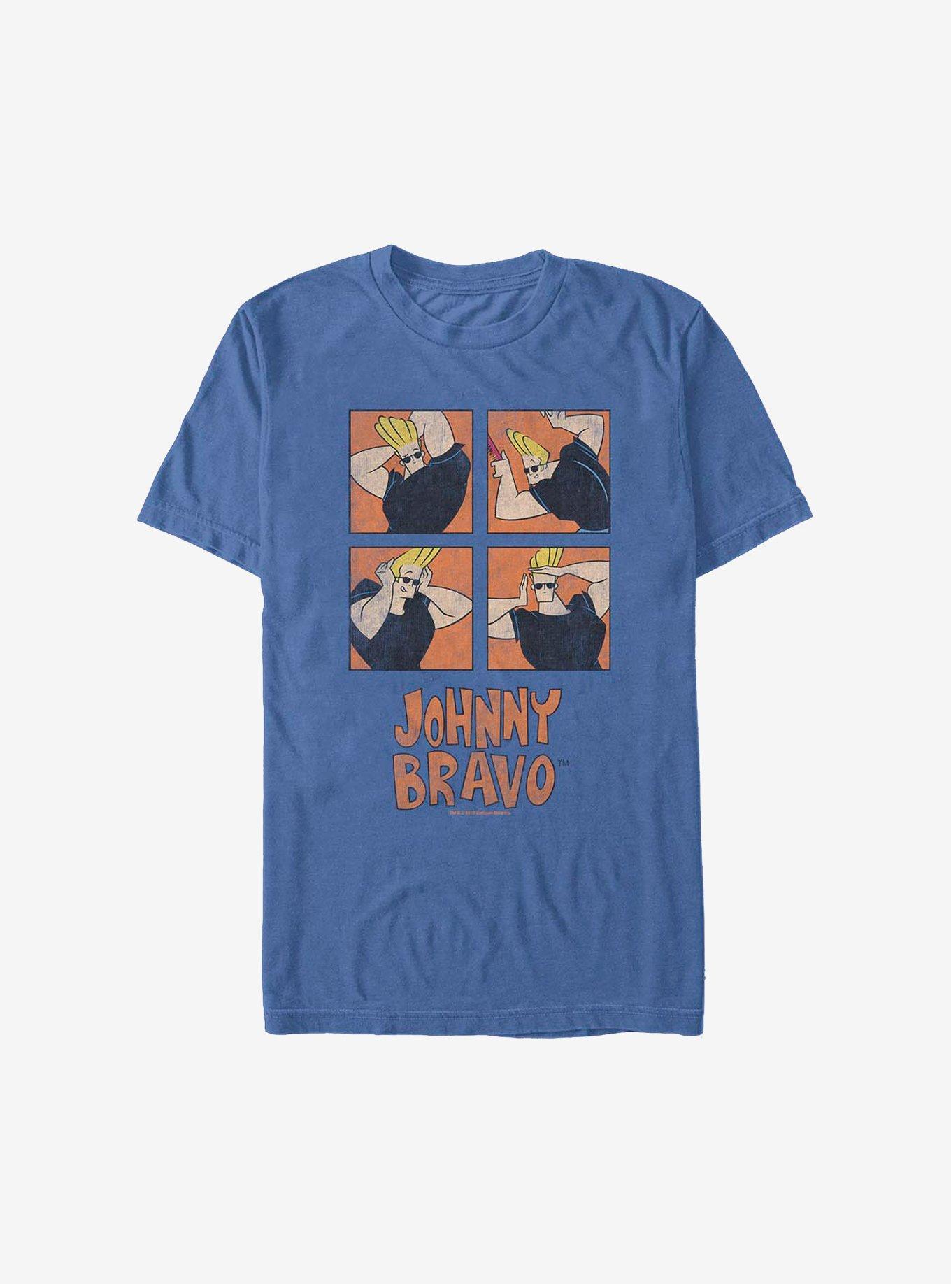 Johnny Bravo Many Faces T-Shirt, ROYAL, hi-res