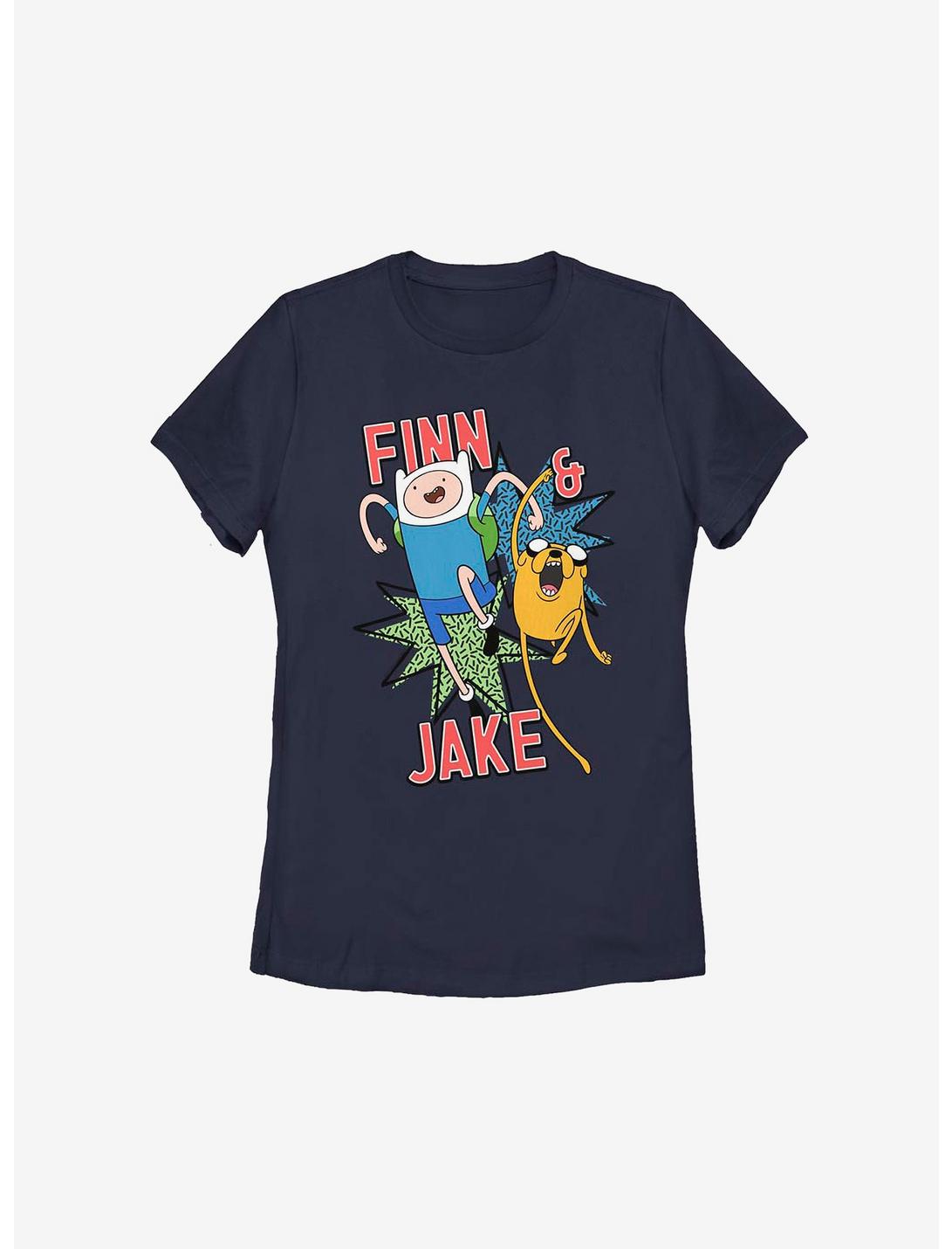 Adventure Time Jake And Finn Womens T-Shirt, NAVY, hi-res