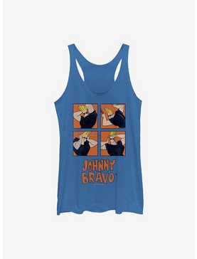 Johnny Bravo Many Faces Womens Tank Top, , hi-res