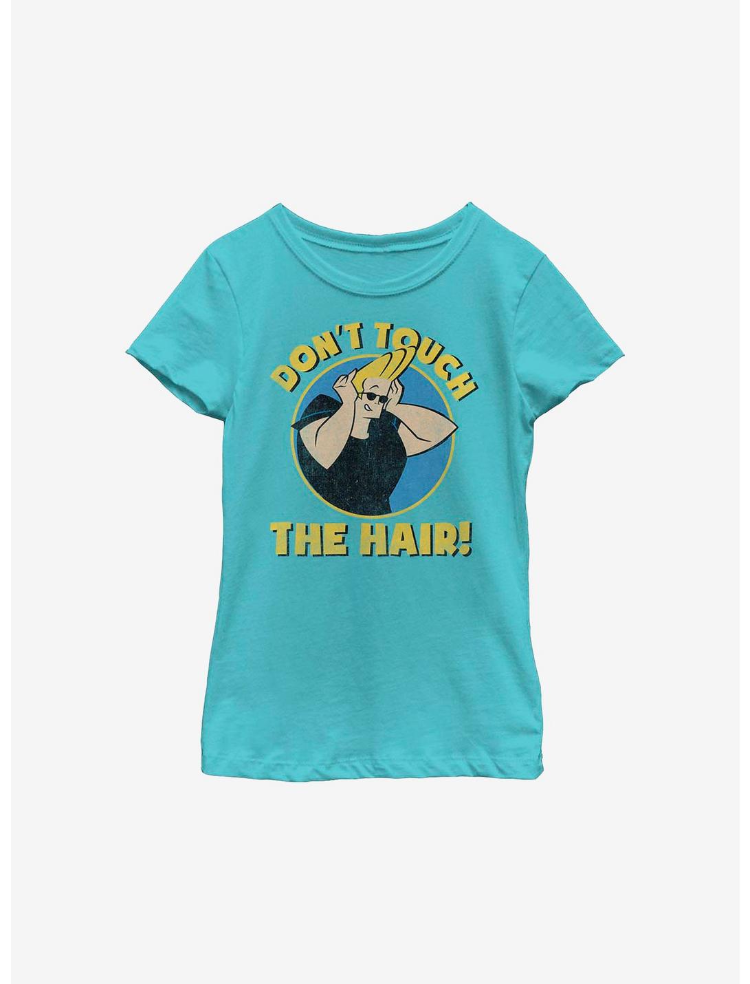 Johnny Bravo Do Not Touch Youth Girls T-Shirt, TAHI BLUE, hi-res