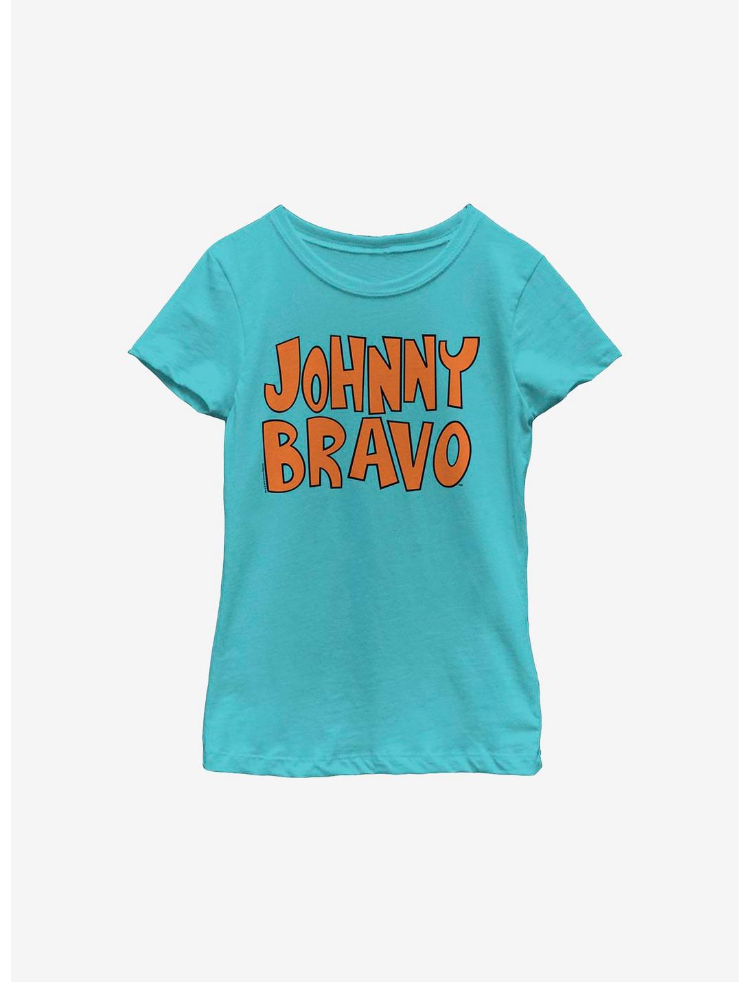 Johnny Bravo Logo Youth Girls T-Shirt, TAHI BLUE, hi-res