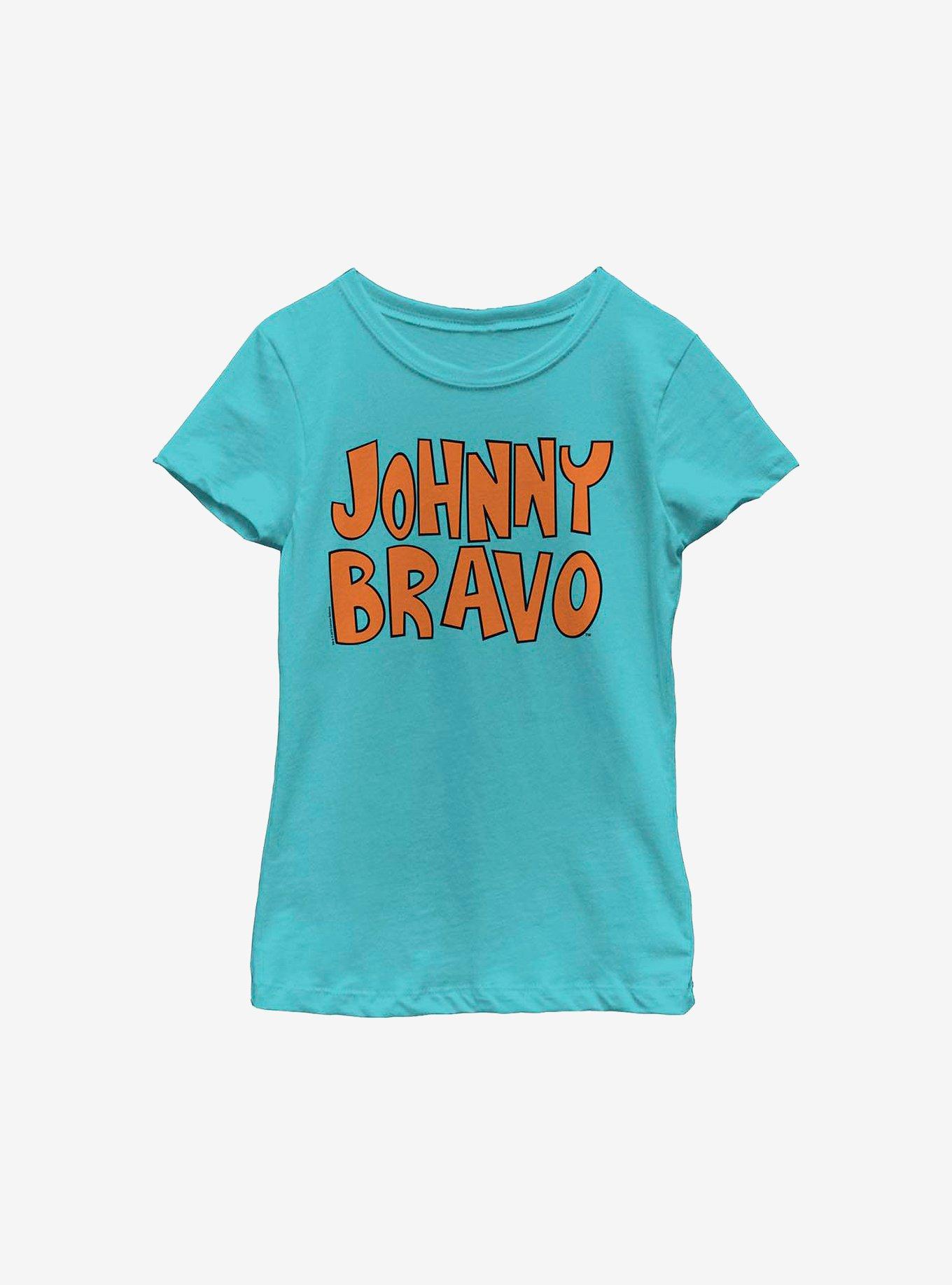 Johnny Bravo Logo Youth Girls T-Shirt, , hi-res