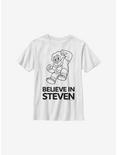 Steven Universe Believe In Steven Youth T-Shirt, WHITE, hi-res