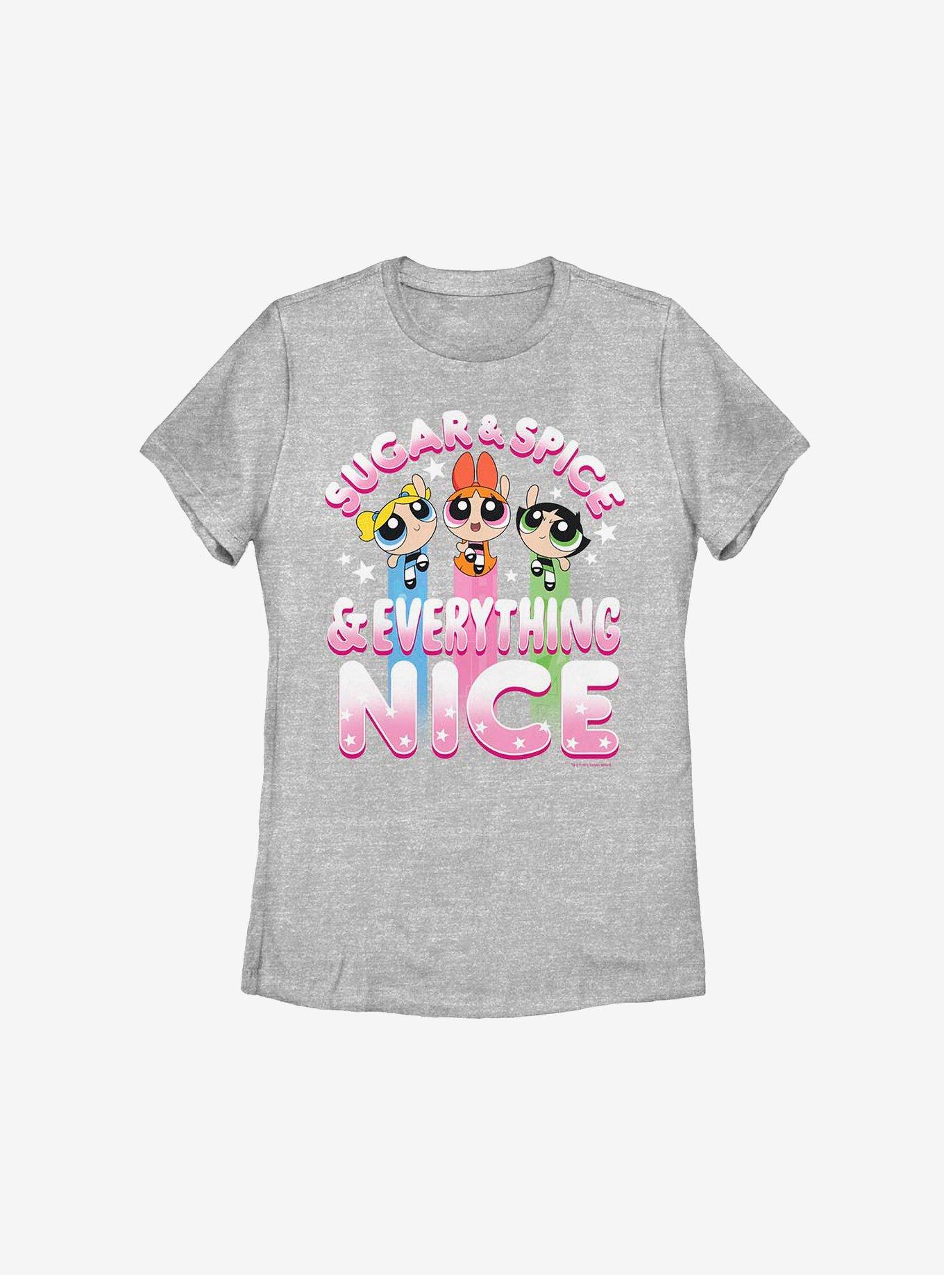 The Powerpuff Girls Spice And Nice Womens T-Shirt, ATH HTR, hi-res