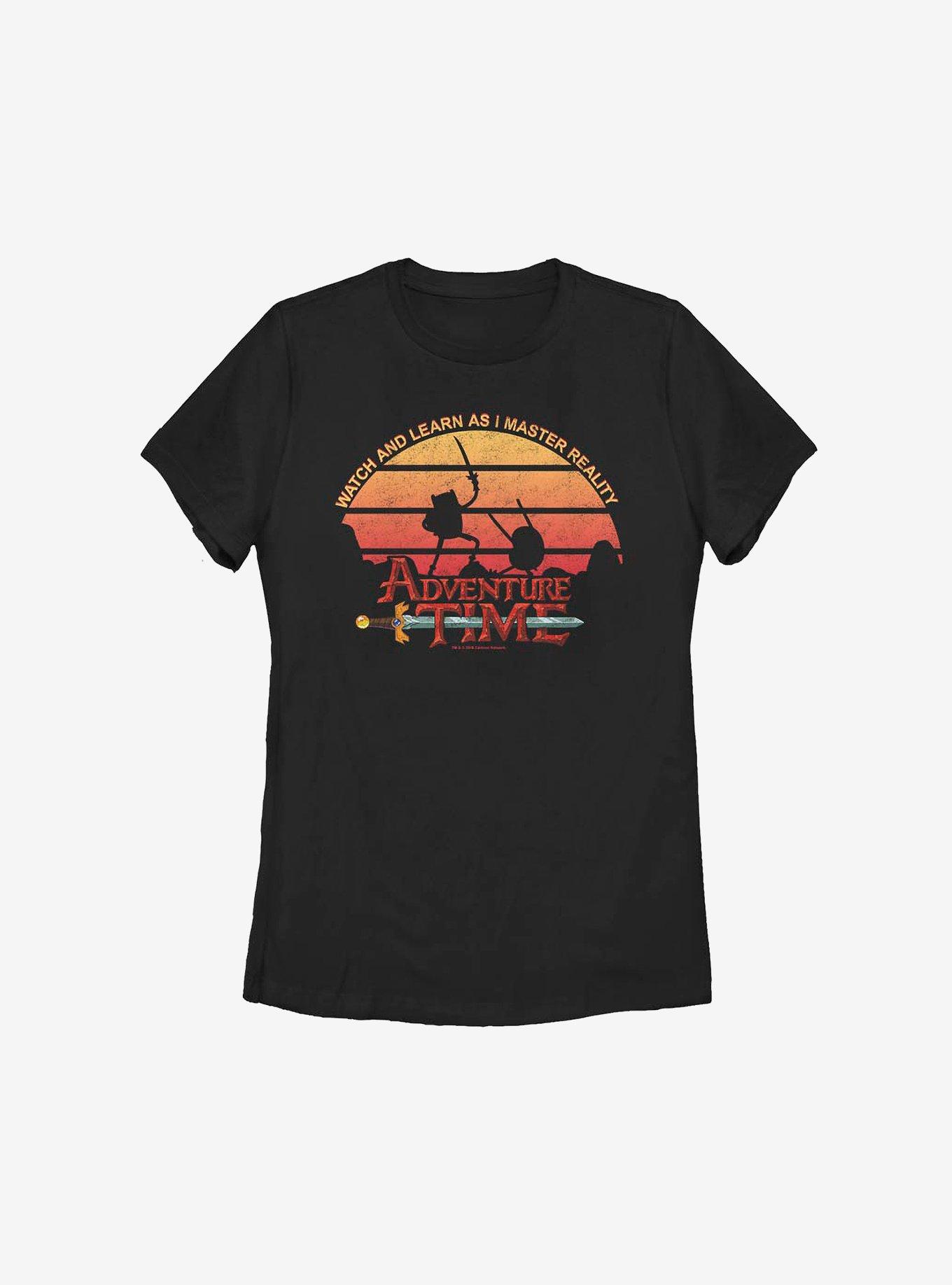 Adventure Time Watch And Learn Womens T-Shirt, BLACK, hi-res
