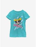 The Powerpuff Girls Bubbles Moves Youth Girls T-Shirt, TAHI BLUE, hi-res