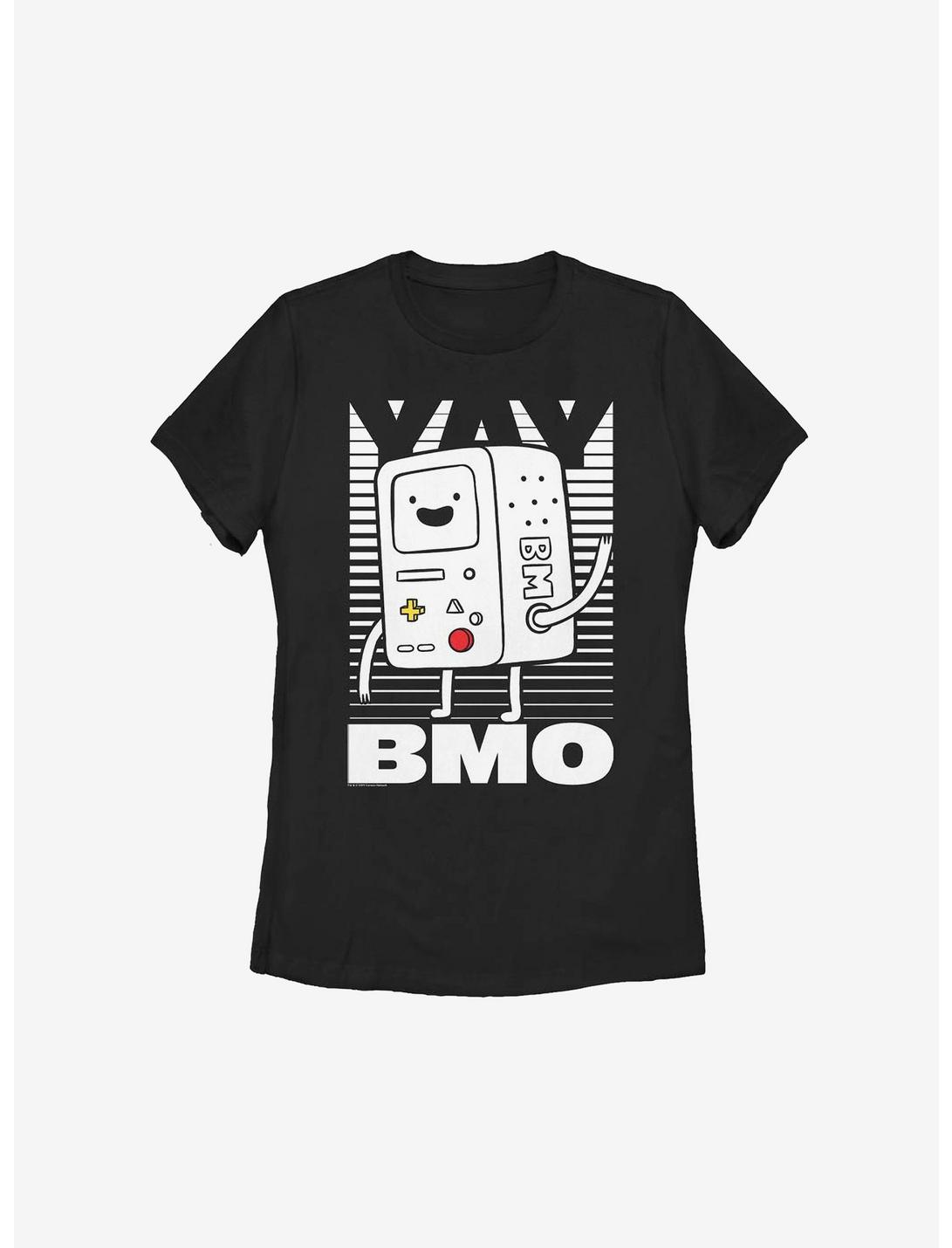 Adventure Time Yay BMO Womens T-Shirt, BLACK, hi-res