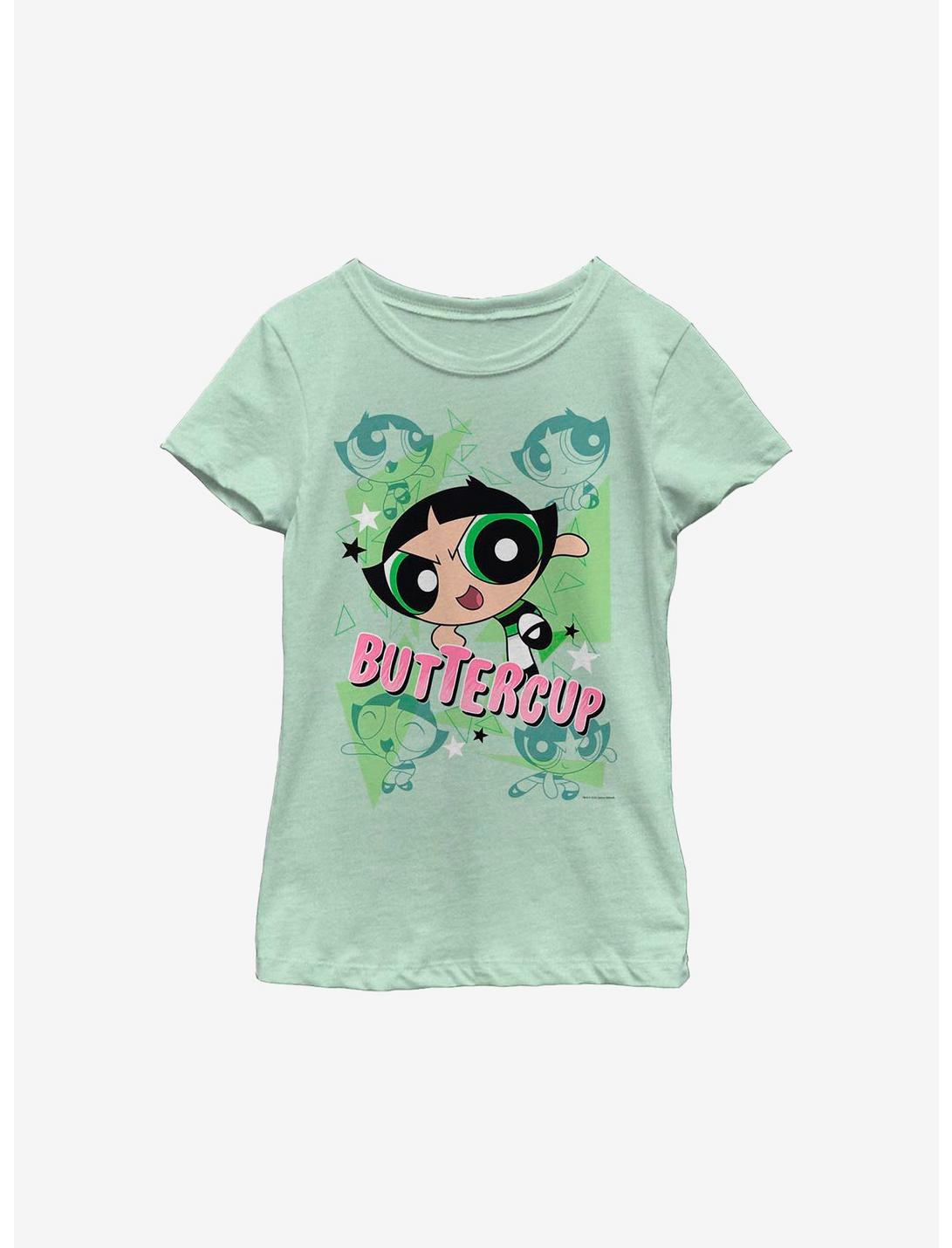 The Powerpuff Girls Buttercup Moves Youth Girls T-Shirt, MINT, hi-res