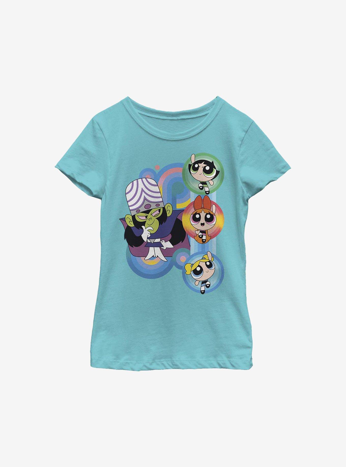 The Powerpuff Girls Rounds And Rounds Youth Girls T-Shirt, TAHI BLUE, hi-res