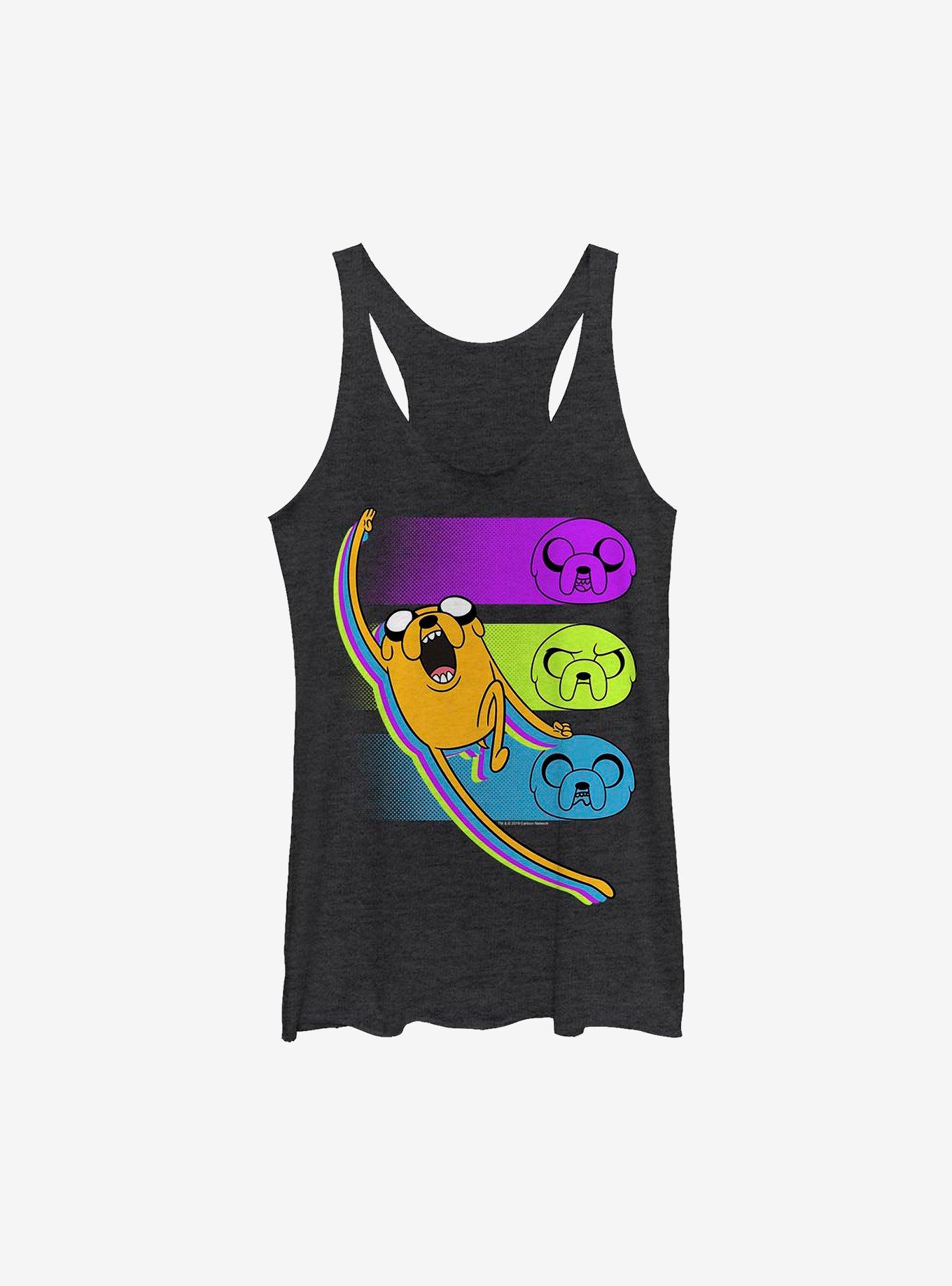 Adventure Time Jake Chop Womens Tank Top, BLK HTR, hi-res