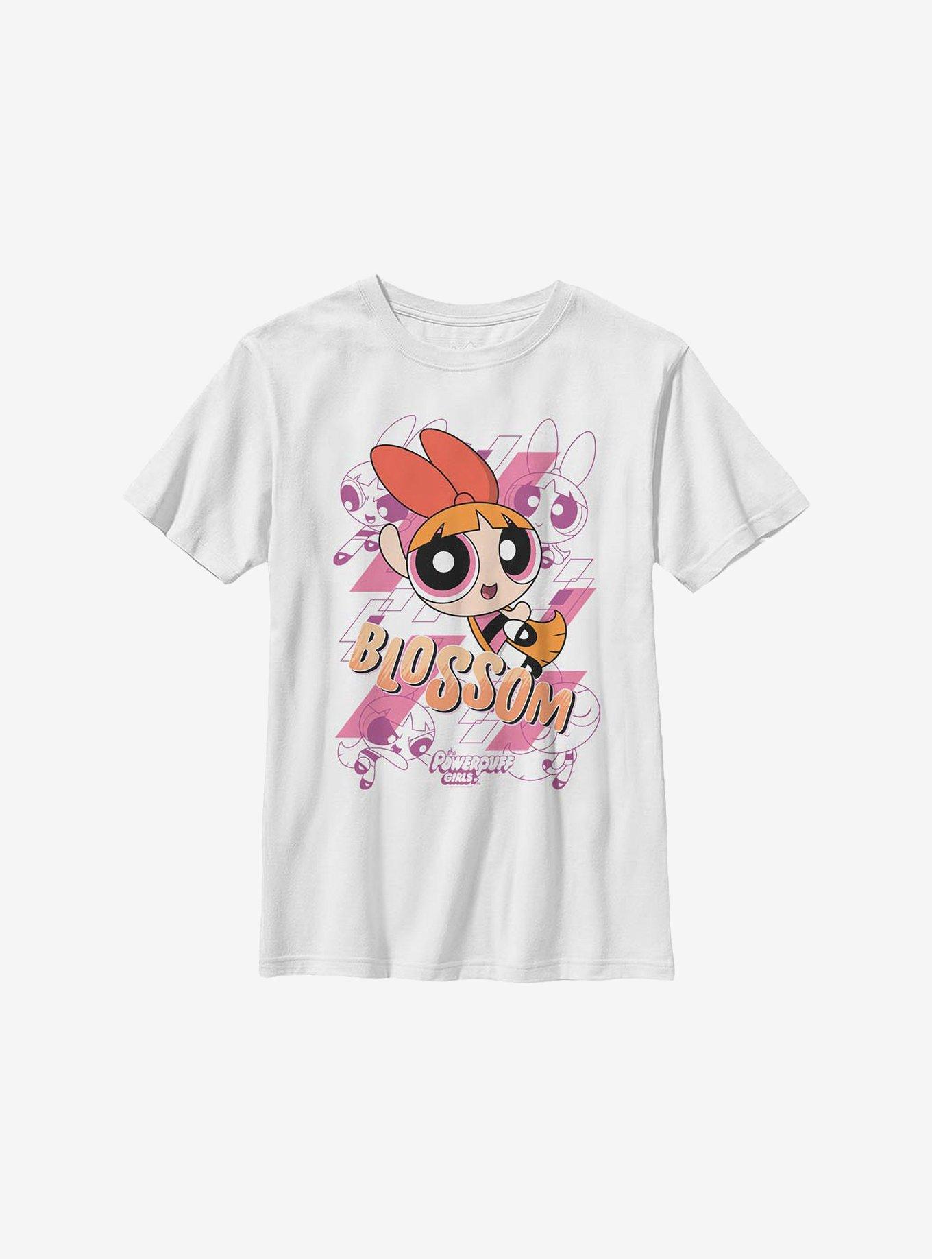 The Powerpuff Girls Blossom Moves Youth T-Shirt, WHITE, hi-res