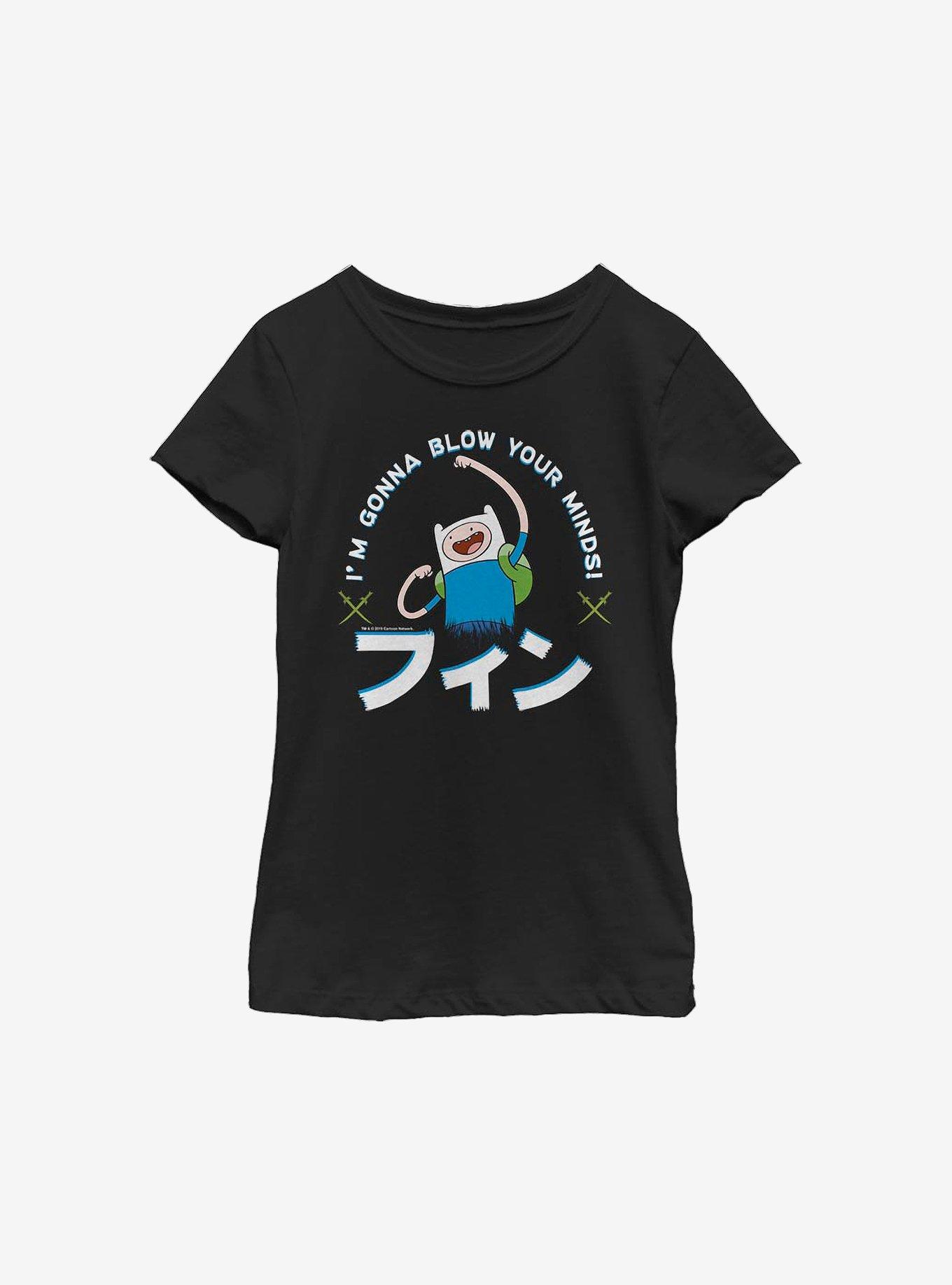 Adventure Time Finn I'm Gonna Blow Your Minds Youth Girls T-Shirt, , hi-res