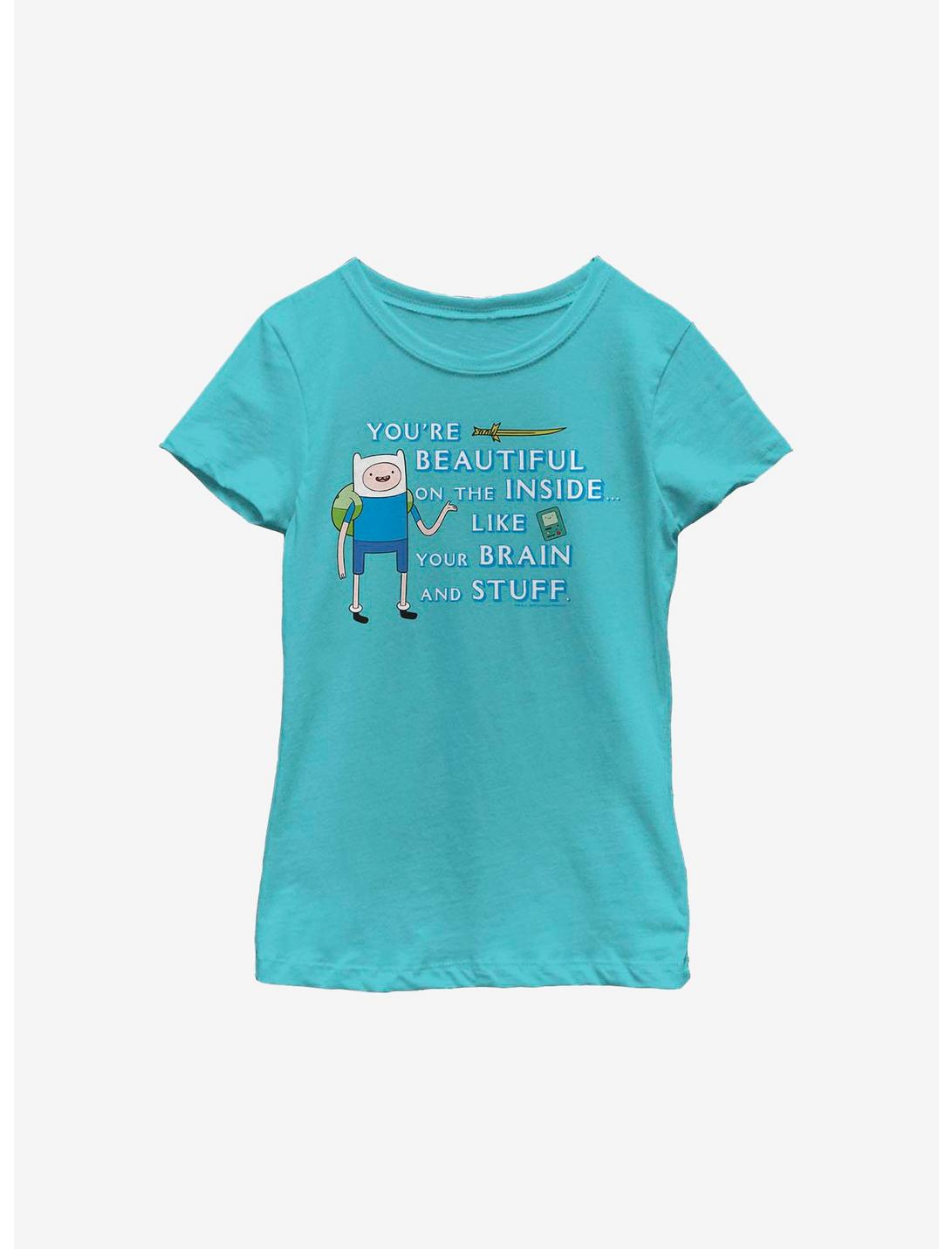 Adventure Time Finn You're Beautiful Youth Girls T-Shirt, TAHI BLUE, hi-res