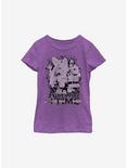 Adventure Time Group Splat Youth Girls T-Shirt, PURPLE BERRY, hi-res