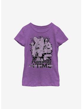 Adventure Time Group Splat Youth Girls T-Shirt, , hi-res