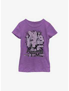 Adventure Time Group Splat Youth Girls T-Shirt, , hi-res