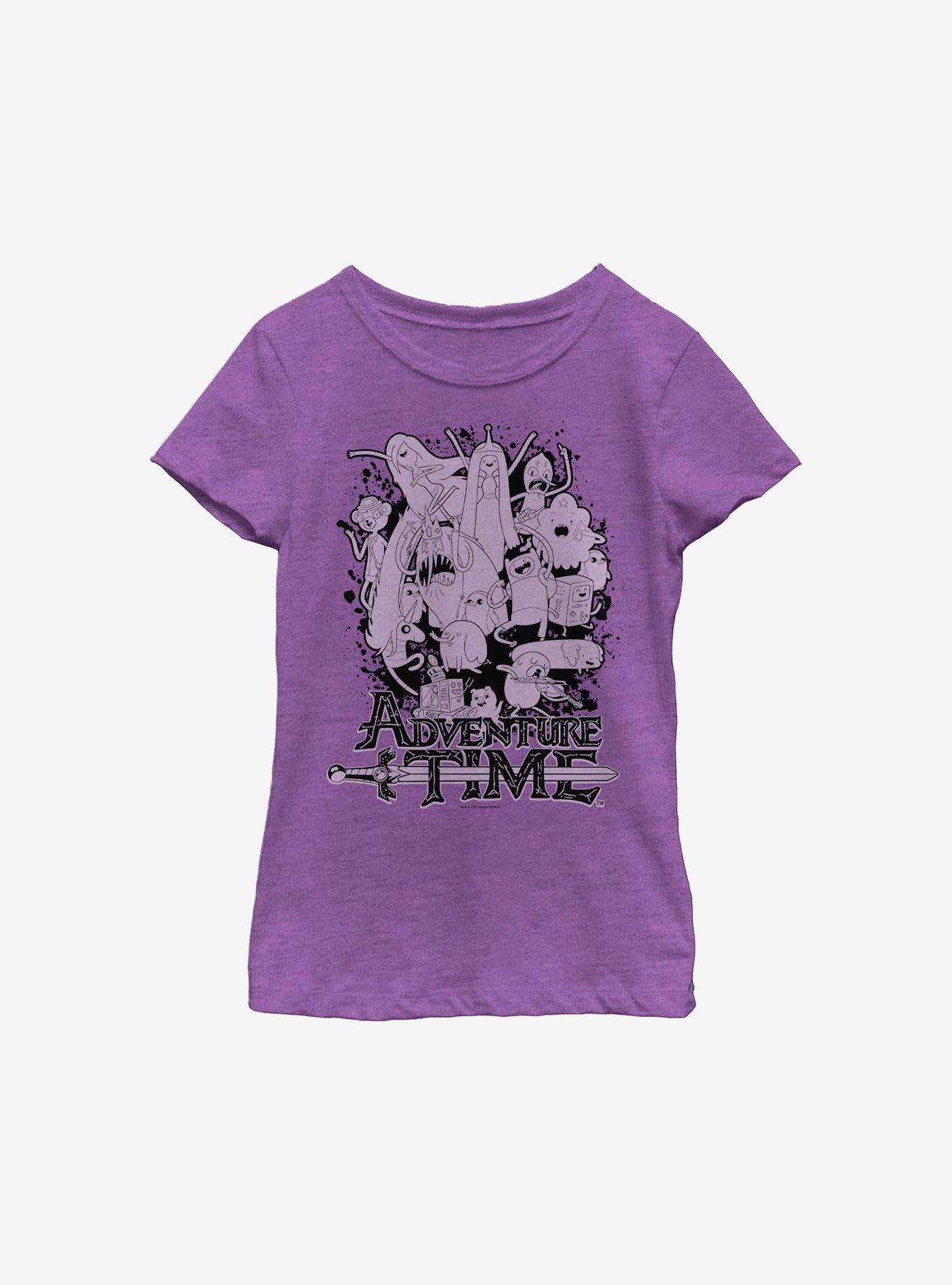Adventure Time Group Splat Youth Girls T-Shirt, , hi-res