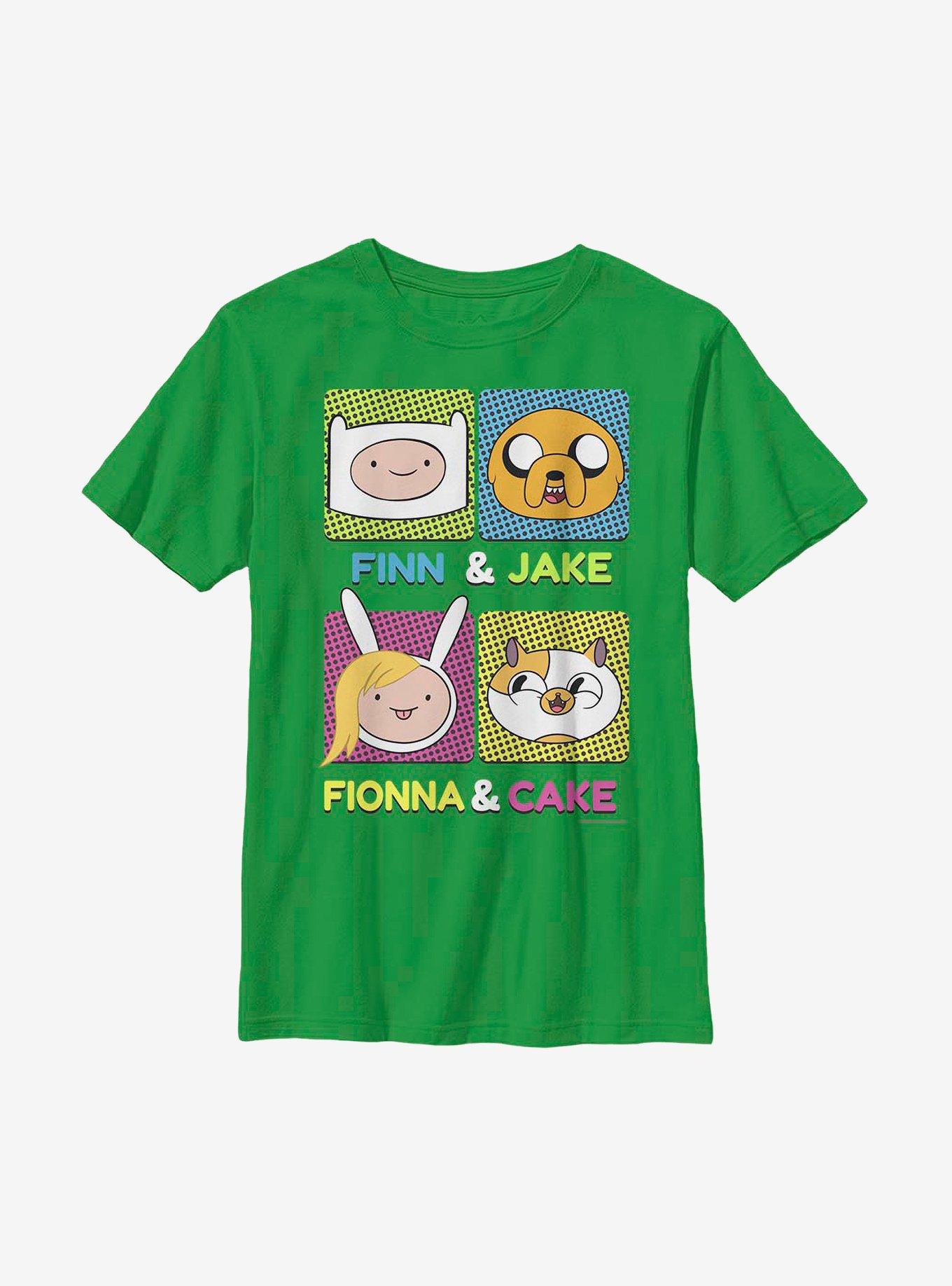 Adventure Time Finn Fionna Cake Jake Youth T-Shirt, , hi-res