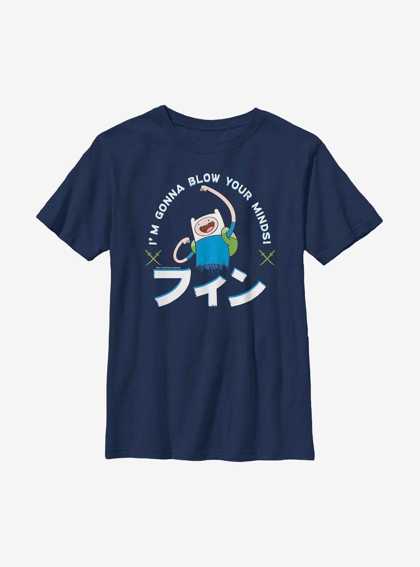 Adventure Time Finn I'm Gonna Blow Your Minds Youth T-Shirt, , hi-res