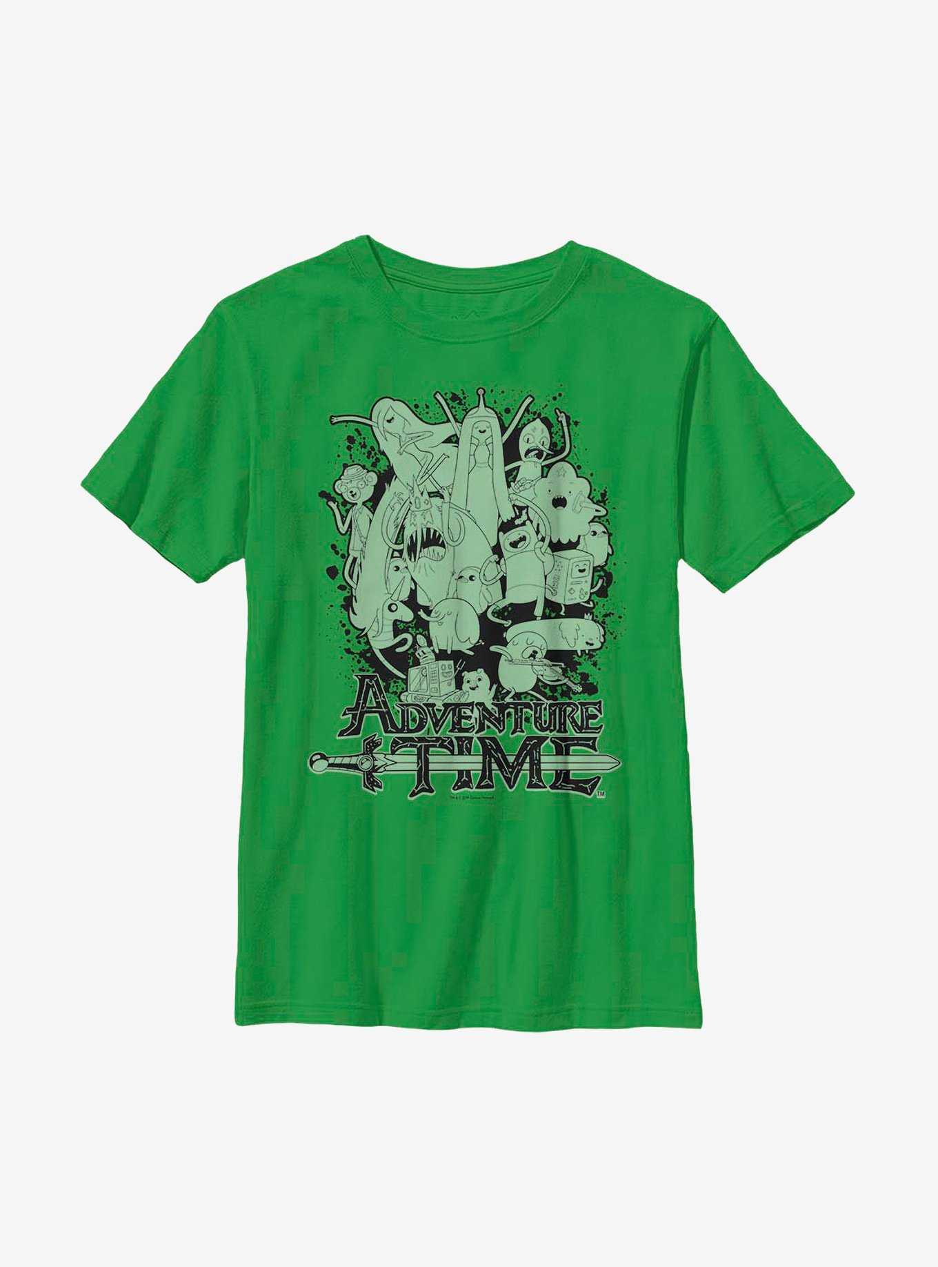 Adventure Time Group Splat Youth T-Shirt, , hi-res