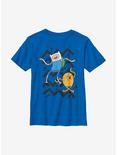 Adventure Time Jake Finn Dance Youth T-Shirt, ROYAL, hi-res