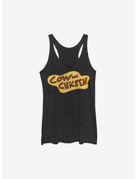 Cow And Chicken Stressed Logo Womens Tank Top, , hi-res