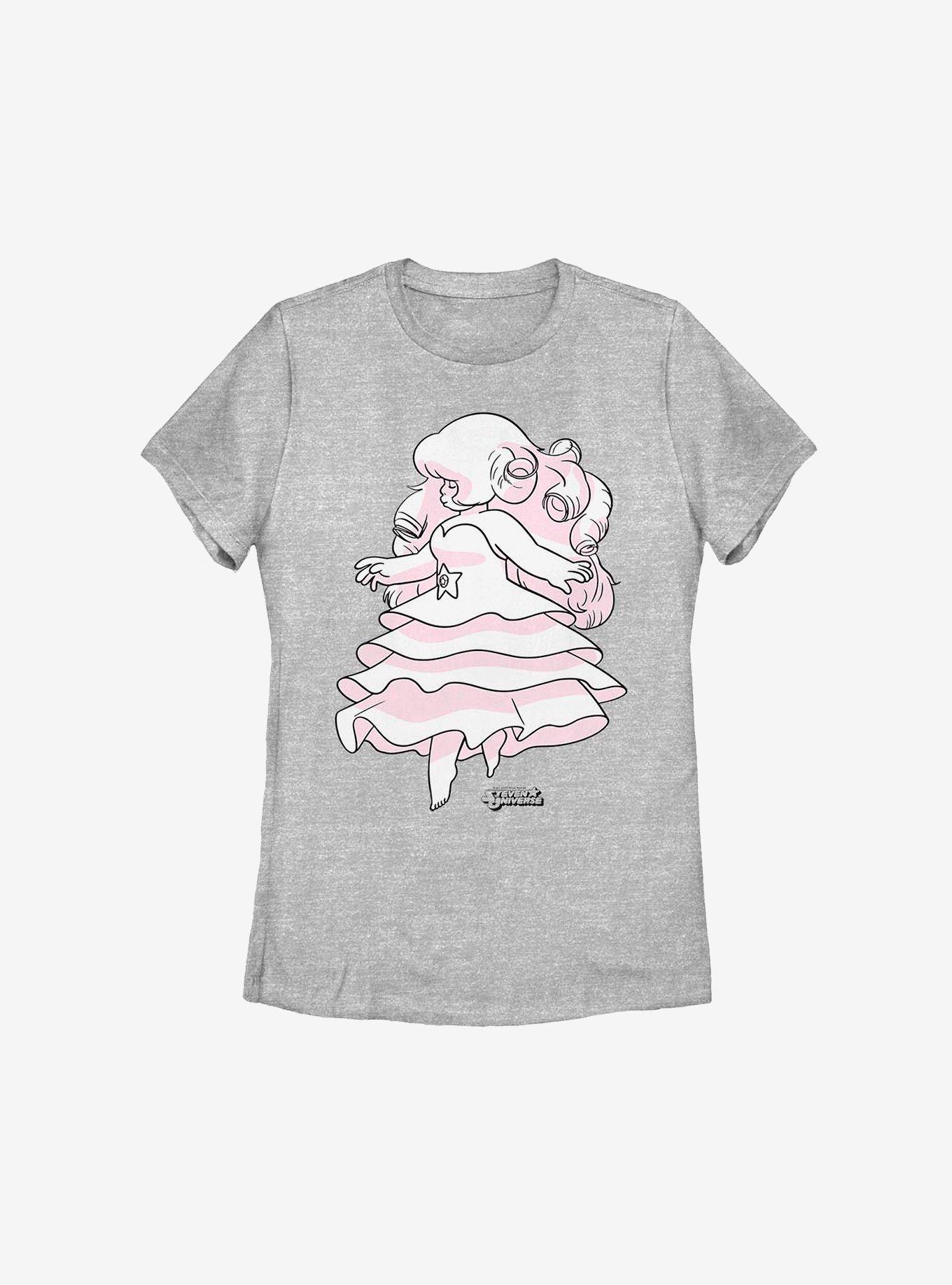 Steven Universe Rose Sketch Womens T-Shirt, ATH HTR, hi-res