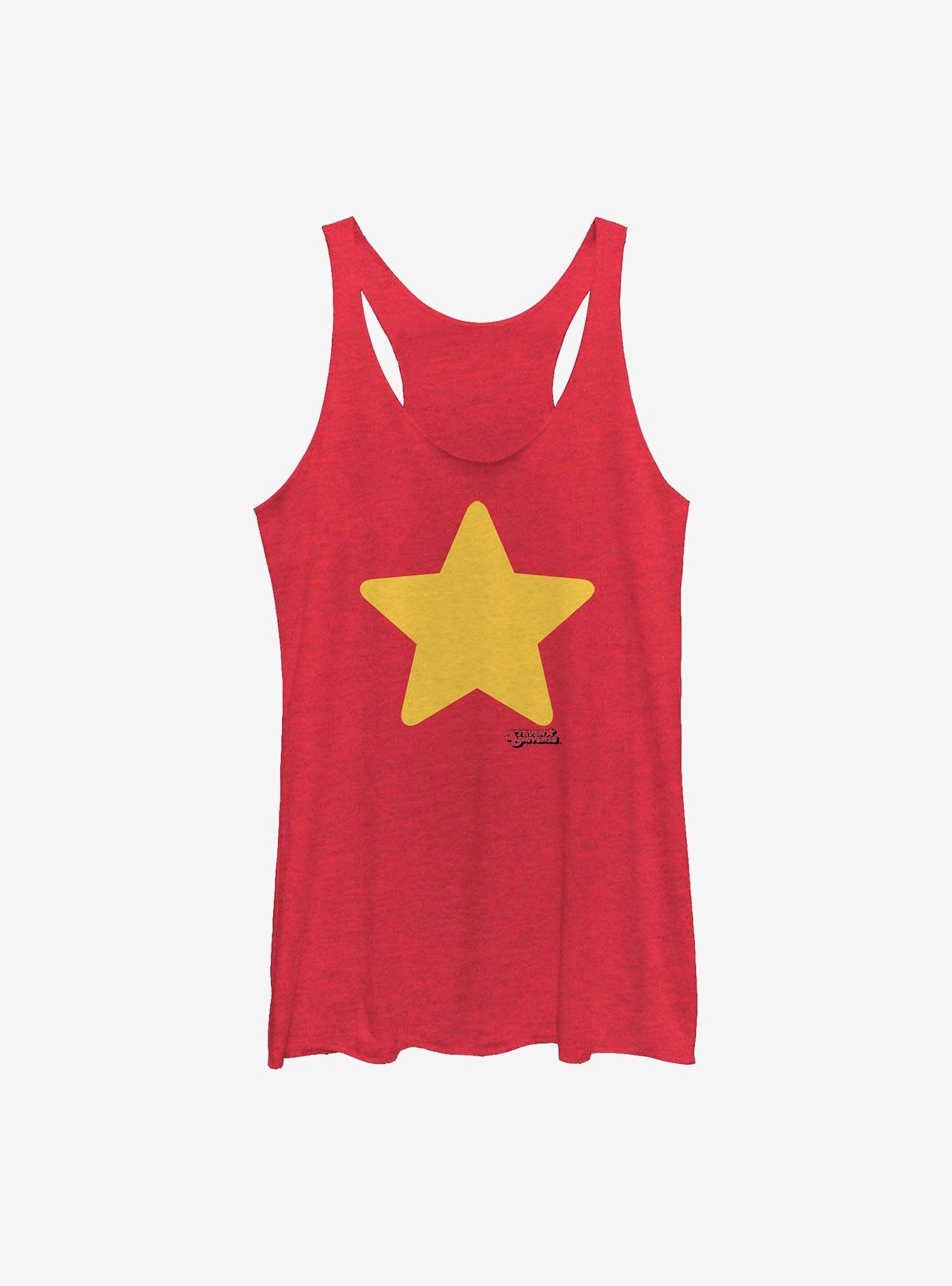 Steven Universe Steven Star Womens Tank Top, RED HTR, hi-res