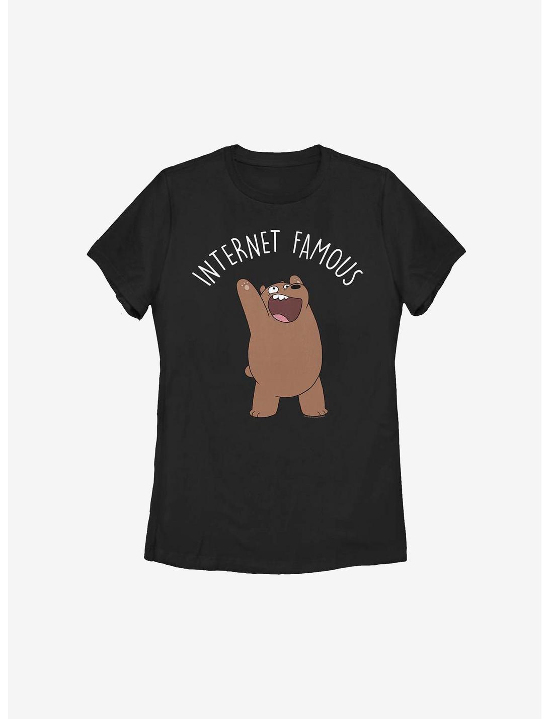We Bare Bears Internet Famous Womens T-Shirt, BLACK, hi-res