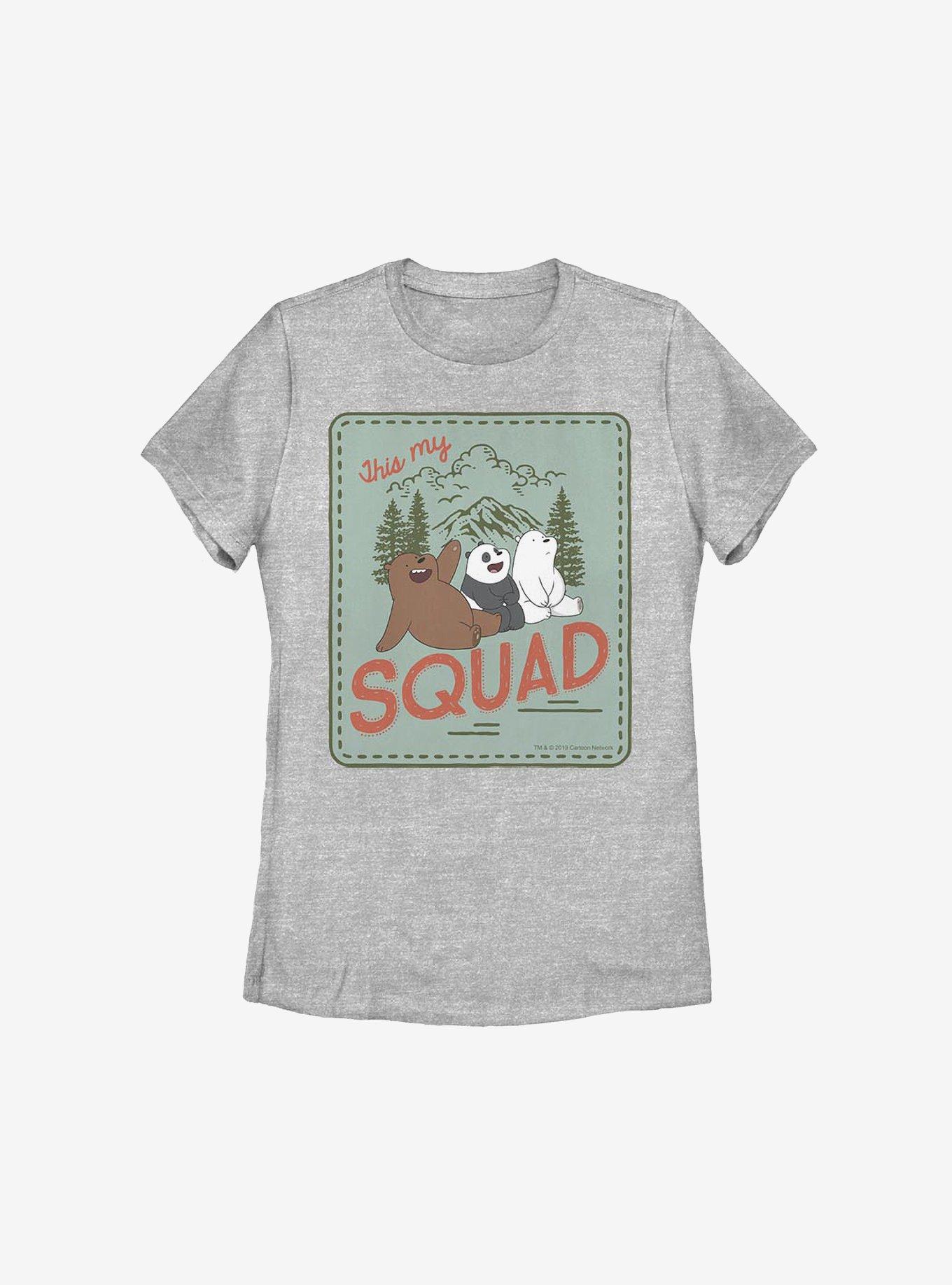 We Bare Bears Squad Bears Womens T-Shirt, ATH HTR, hi-res