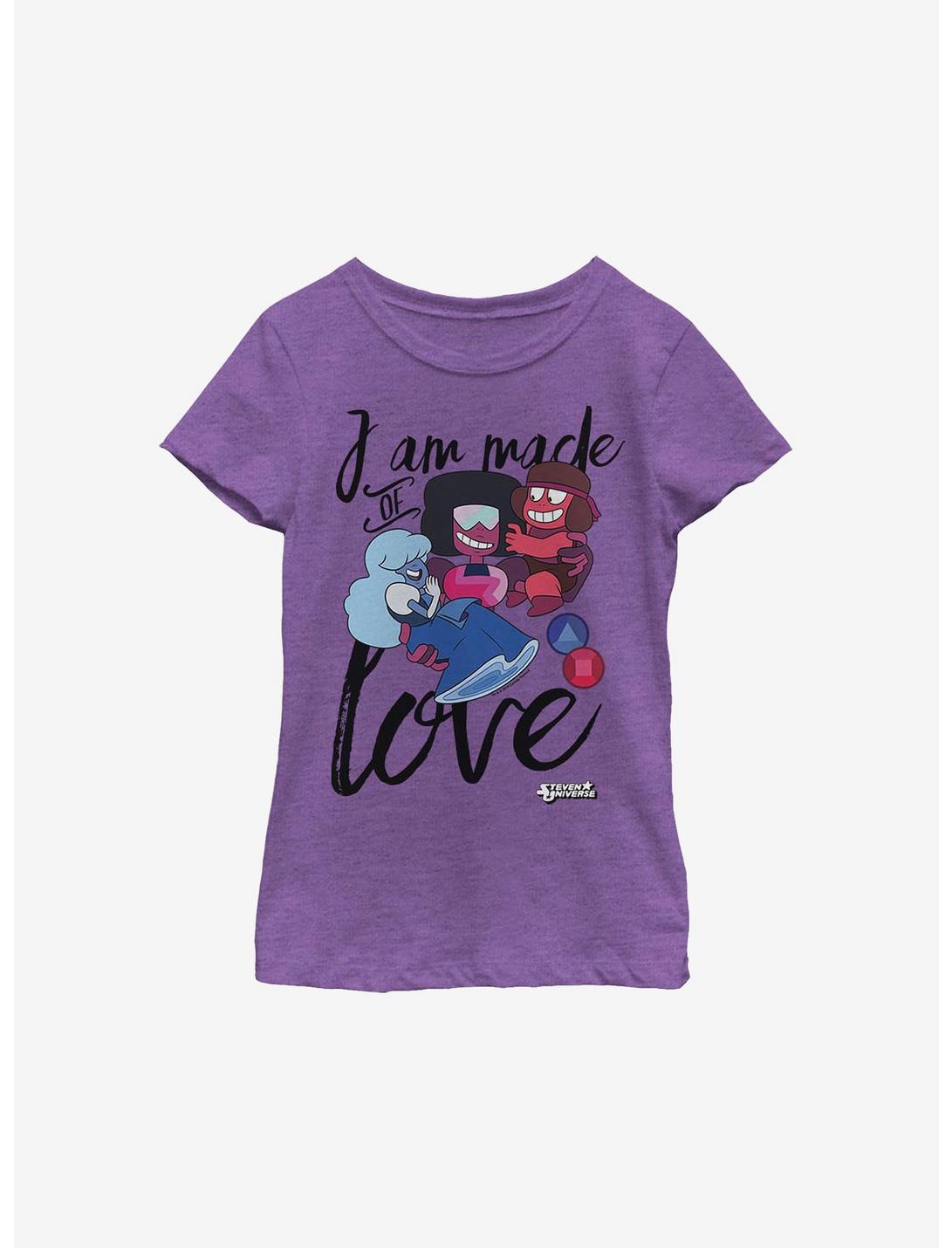Steven Universe I Am Made Of Love Youth Girls T-Shirt, PURPLE BERRY, hi-res