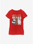 We Bare Bears Bare Bears Youth Girls T-Shirt, RED, hi-res